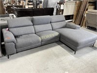 Deco-Rest Savva Grey Couch w/ Chaise - Floor Model