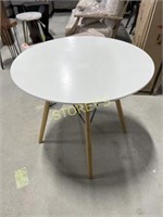 White 32" Round Dining Table