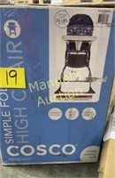 COSCO SIMPLE FOLD HIGHCHAIR - HOLDS UP TO 50LBS