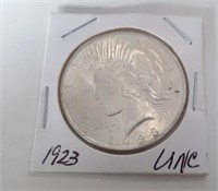 1923 Uncirculated  Peace Dollar Coin