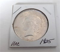 1925 Uncirculated  Peace Dollar Coin