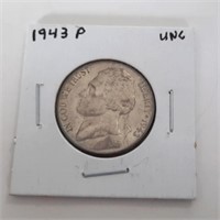 1943-P Silver WWII Nickel