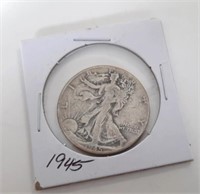 1945 Standing Liberty Half Dollar Coin