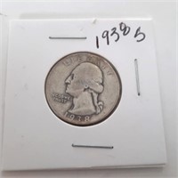 1938-S Silver Washington Quarter Coin