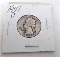 1941-D Silver Washington Quarter Coin