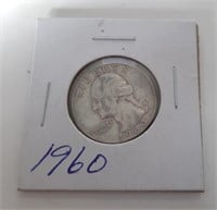 1960 Silver Washington Quarter Coin