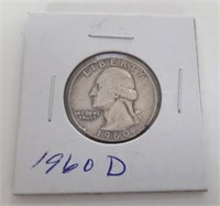 1960-D Silver Washington Quarter Coin