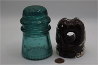 Vintage Hemingray Glass, Ceramic Insulators