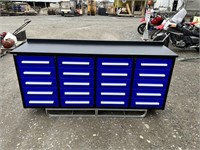 Steelman 7' Blue Work Bench, 20 Drawers