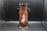 Vintage Warwick Art Nouveau Portrait Vase