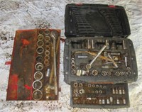 Partial Husky tool kit and 3/4" socket set.
