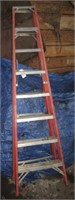 8' Fiberglass step ladder.