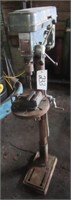 16 Speed drill press with vise.