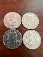 4 Susan B Anthony Liberty 1979 Dollar U.S. Coin