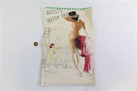 Vtg.1946 Calendar Pin Ups "Artist's Sketch Pad"