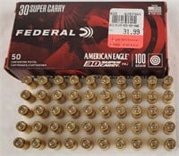 50 Rounds Federal 30 Super Carry Ammo