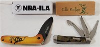 Elk Ridge & NRA Pocket Knives (2 in lot)