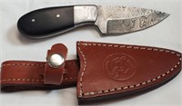 Knife & Sheath, Damascus blade,