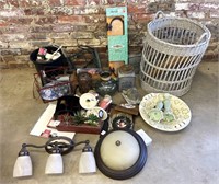 Basket, Light Fixtures, and More Home Decor