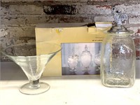 Glass Apothecary Jars, Glass Jar with Metal
