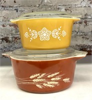Pyrex Orange Autumn Harvest Bowl with Lid and