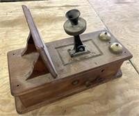 Wood Crank Telephone 18” Tall