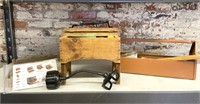 Wood Shoeshine Box, Metal Tool Box with Craft