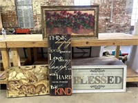 (4) Pieces of Wall Decor 37.5” x 21.5” and