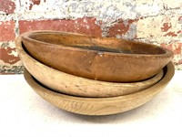 (3) Wood Bowls 10.5” and Smaller