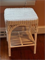 Wicker side table end table