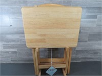 SET OF WOOD TV TABLES / STAND