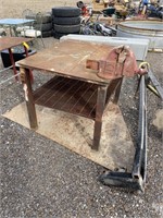 Metal Table with Vise