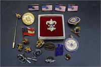 20 Pc.Collection Masonic Pins, Charms,Tie Tacks+