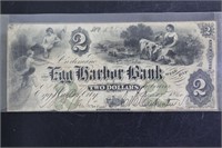 1860 New Jersey "The Egg Harbor Bank" $2 Bank Note