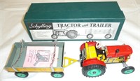 Tin Schylling Tractor and Trailer in Box