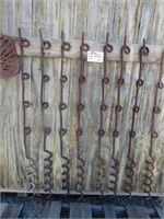 6 Vintage Cavalry Corral Fence Posts