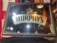 32 x 25” Framed Murphys Bar Mirror
