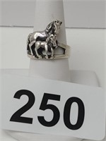 Vintage OTT Horse Figural Ring size. 7.5 8.2 grams