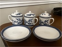 William Sonoma Blue White Nesting Birds Coffee