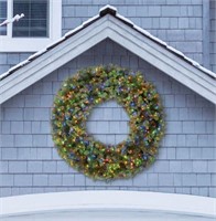 60” ARTIFICIAL PRE-LIT LED CHRISTMAS WREATH FOR