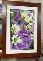 Gorgeous framed print purple floral