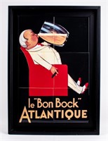“Le Bon Bock Atlantique” Framed Tile Ad
