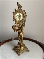 Antique Ansonia Cherub Gilt Clock