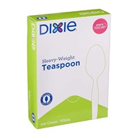 Dixie Plastic Cutlery Teaspoons White 100 PK