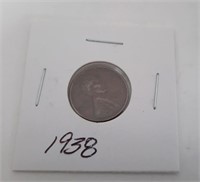 1938 Lincoln Wheat Penny