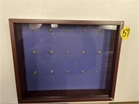 14x17x3 Display Case with Hooks