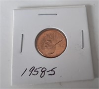 1958-S Lincoln Wheat Penny