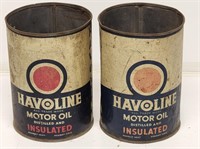 2 Havoline 1 Quart Oil Cans