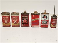 6 Assorted Handy Oiler Cans