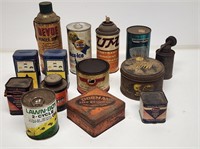 Assorted Advertising Tins and Cans